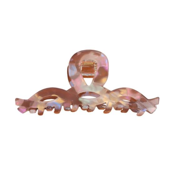 

Hair Claw Large Wave Design Back Head Hair Clip Anti-slip Teeth Strong Grip Shark Hair Clip Versatile Hair Accessory