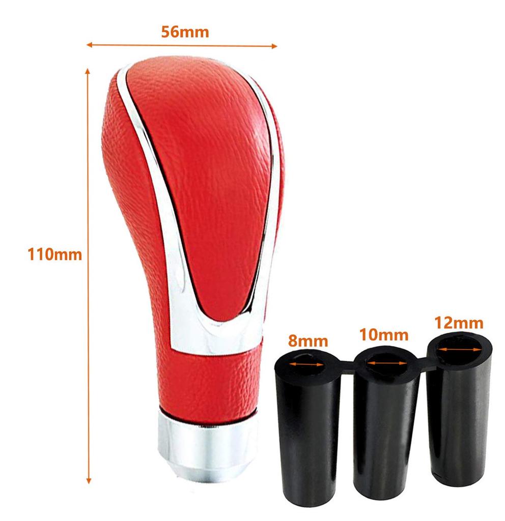 Lunsom Shift Knob R Type PU Leather Car Shift Knob