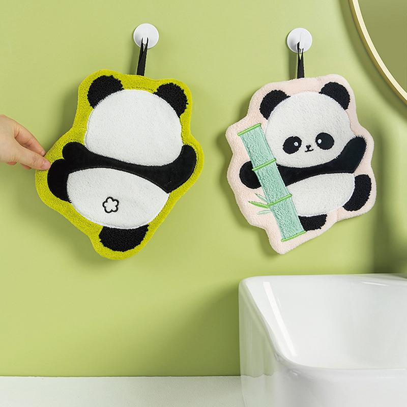 Cute Panda Hand Towel, Absorbent And Quick-Dry Towel, Thickened Towels For Kitchen And Bathroom, Multi-Purpose Towel For Home