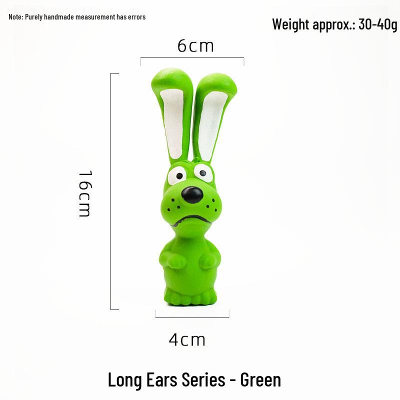 

Long-Eared Durable Squeaky Latex Dog Toy for Teeth Cleaning