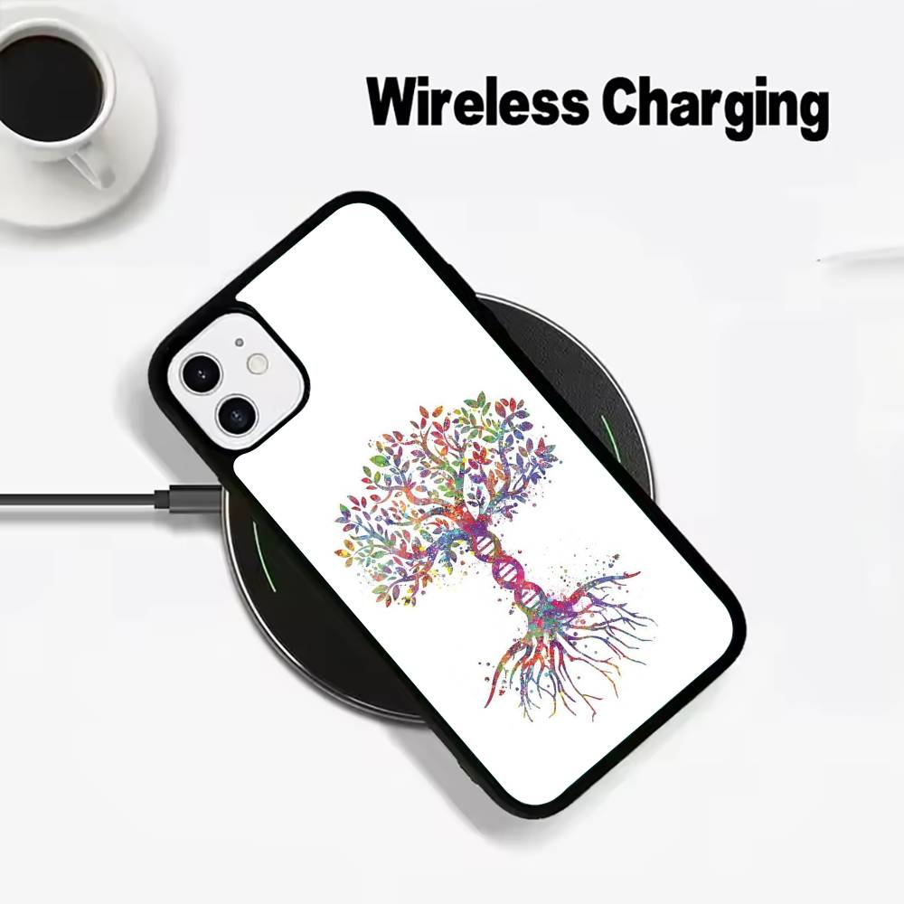 S-Wissenschaft DNA Biologie Für IPhone17 16 15 14 13 12 11 Plus Pro Max Plus Kabelloses Ladegerät Handyhülle