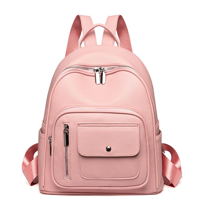 Schoolbag1011 New PU Large Capacity Casual Backpack Fashion Going Out Women's Backpack Student Bag