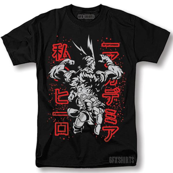 My Hero Academia Izuku Midoriya All Might Shirt Anime Cosplay Manga T-Shirt Unisex T-Shirt XXXL