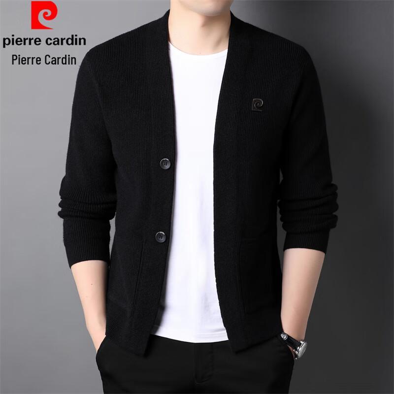 Pierre Cardin Men's V-Neck Knitted Cardigan with Pockets