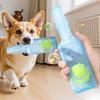 Bottle Dog ??Chew Toy Rubber Bottle with Tennis Ball Squeaky Dog Teeth Cleaning Toy Interactive Floating Toy for Small Medium Dogs Outdoor Pool Play