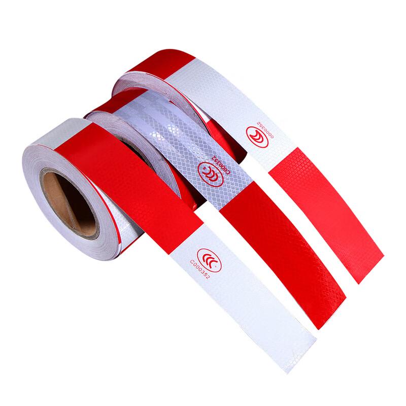Red White Reflective Warning Tape