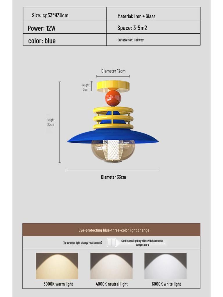 Dopamine Dining Table Set with Swing Arm Pendant Light and Eye-Protecting Ceiling Light for Kids