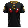 Pánské tričko Umbreon Face s celoplošným potiskem, Černá Žlutá Pokemon Anime Otaku Krátký rukáv Ležérní Cosplay Tričko