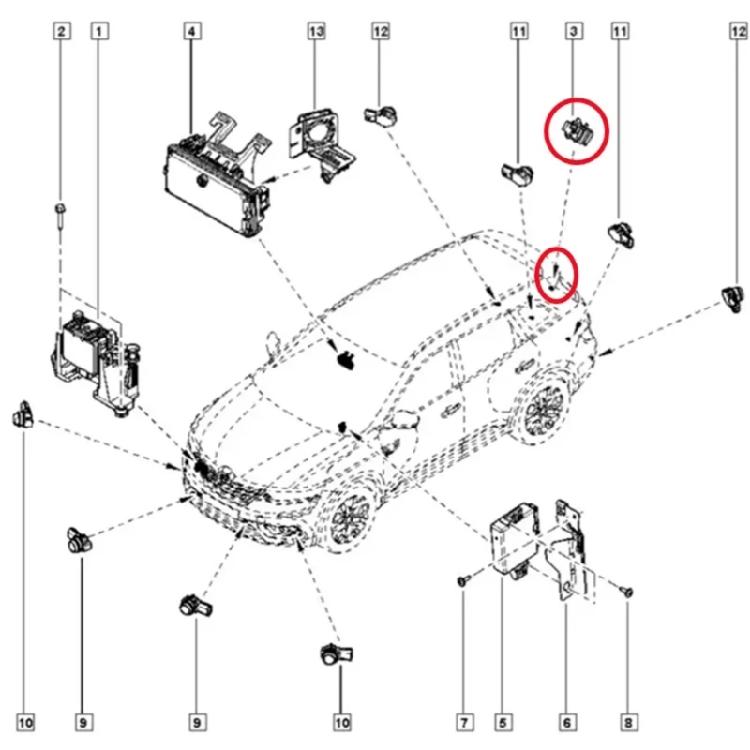 Verbesserung der Sicherheit Fahrzeug-Rückfahrkamera Hohe Auflösung Wasserdicht Geeignet für Koleos II 284426877R Unfallverhütung