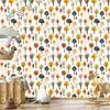 Flowers and Leaves Wallpaper White, Cream and Light Gray 50x1000