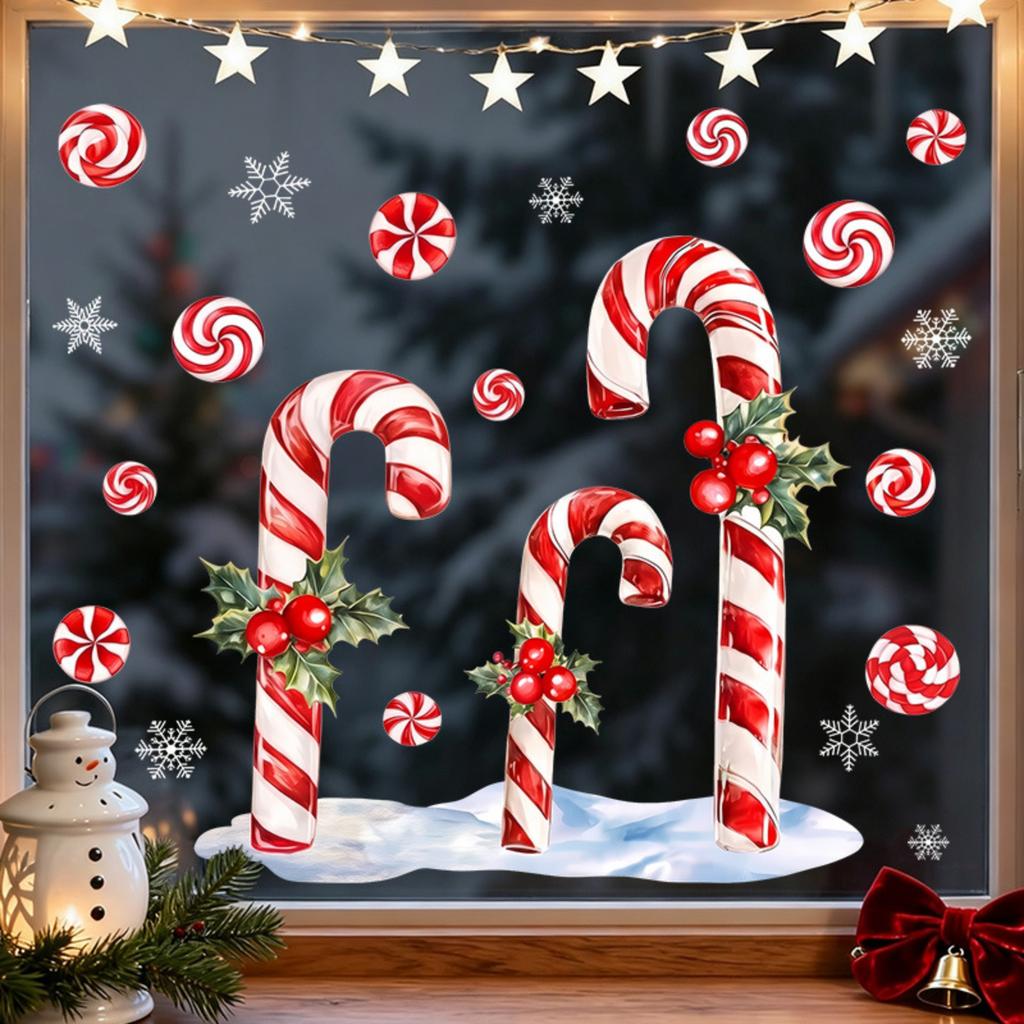 Christmas Static Stickers for Living Room, Bedroom and Holiday Party Decorations