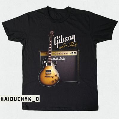 Gibson Les Paul Guitar Unisex Black T-shirt S-5XL Unisex T-Shirt