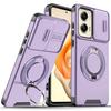 Magnetic Ring Stand Armor Case For Motorola Moto G Stylus 5G 2024 Power 2025 Play 2026 Slide Push Window Lens Protection Cover