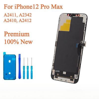 תצוגת OLED חדשה לאייפון 12 Pro Max Touch עם 3D Touch מסך הרכבה True Digitizer 100% תצוגת מפעל החלפת בדיקה