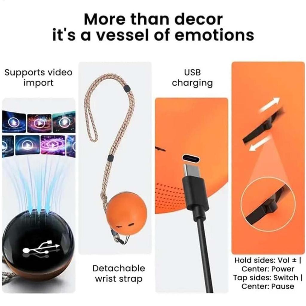 Kristallkugel-Videoplayer 2,7 Zoll Speicher-Videoball Hochladbare Videos Kugel für Erwachsene Jubiläen Feier Geburtstag