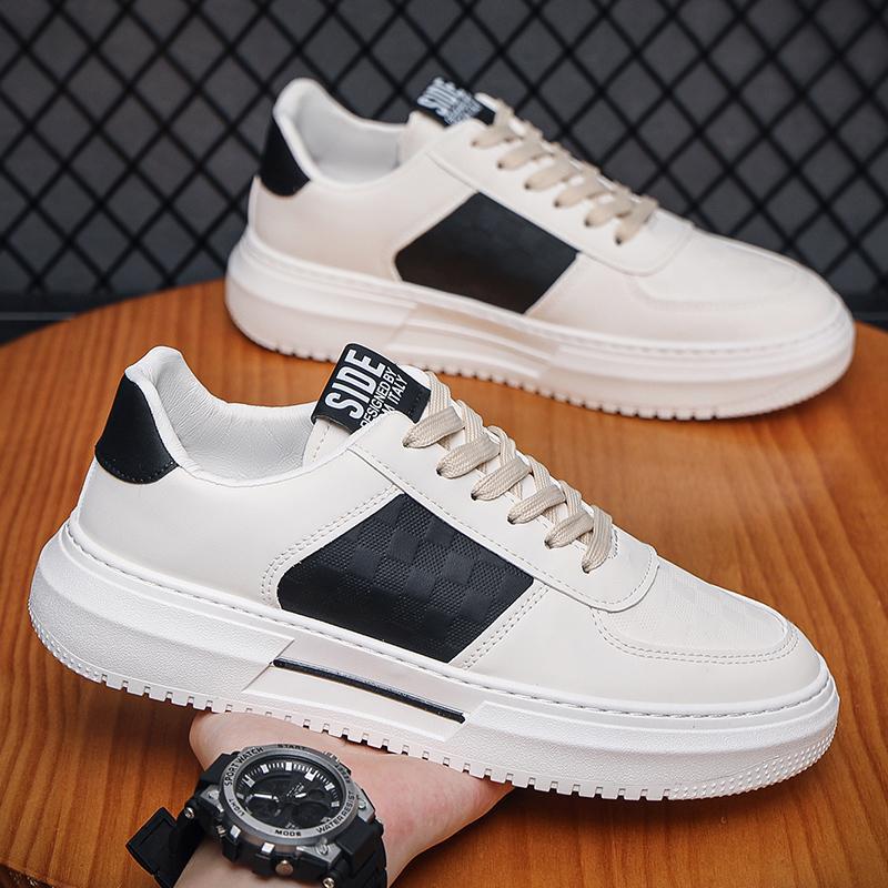 

New casual board shoes men s shoes breathable little white shoes student trend fashion Korean version skateboard shoes wear-resistant sports shoes men 44