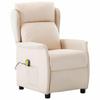 Massage Chair with Cushion Cream 93.5 X 67.5 X 101.5 Cm Fabric