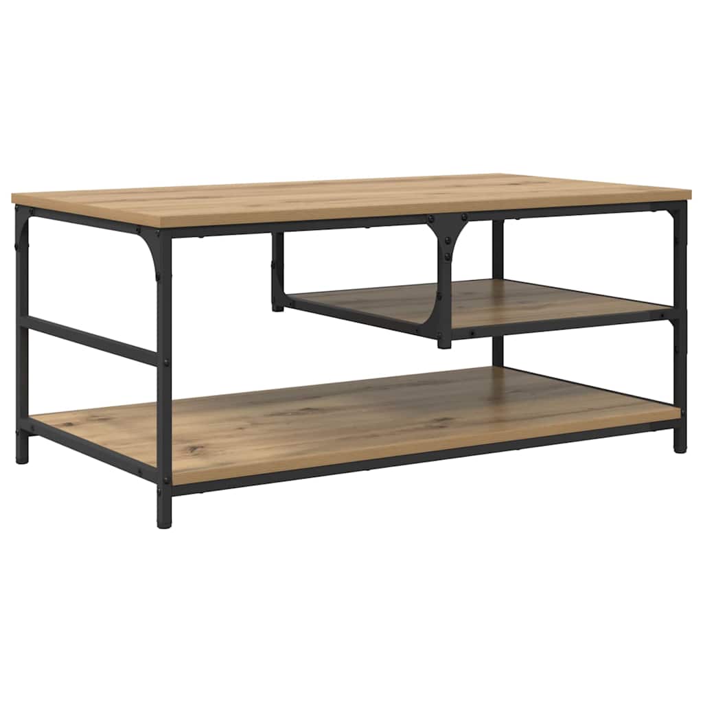 Artisan Oak Coffee Table 90 x 49 x 40 cm Engineered Wood