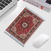 Woven flower Persian carpet small coaster wholesale merchants mouse pad desk mat retro style rubber non-slip computer desk mats