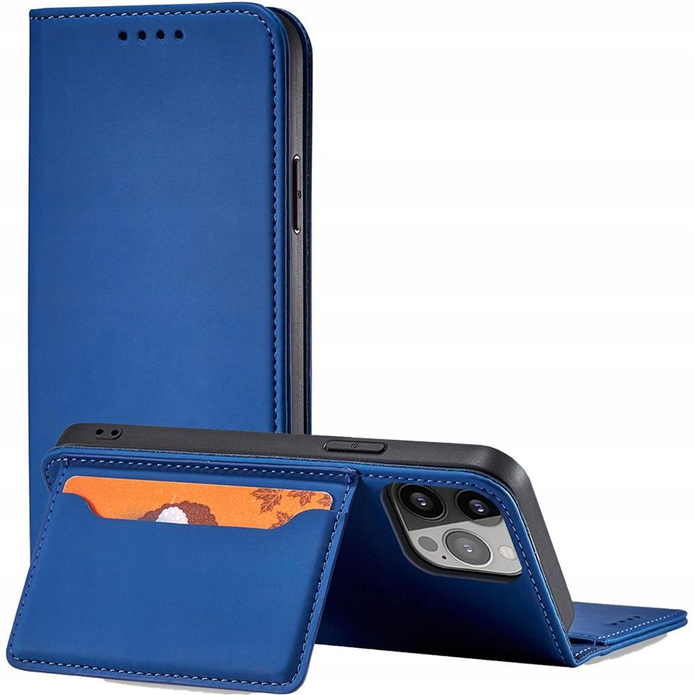 Étui à cartes magnétique pour iPhone 13 Pro Max Bleu