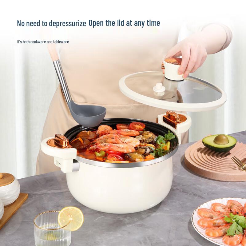 San Shu San Shen Enamel Micro Pressure Soup Pot