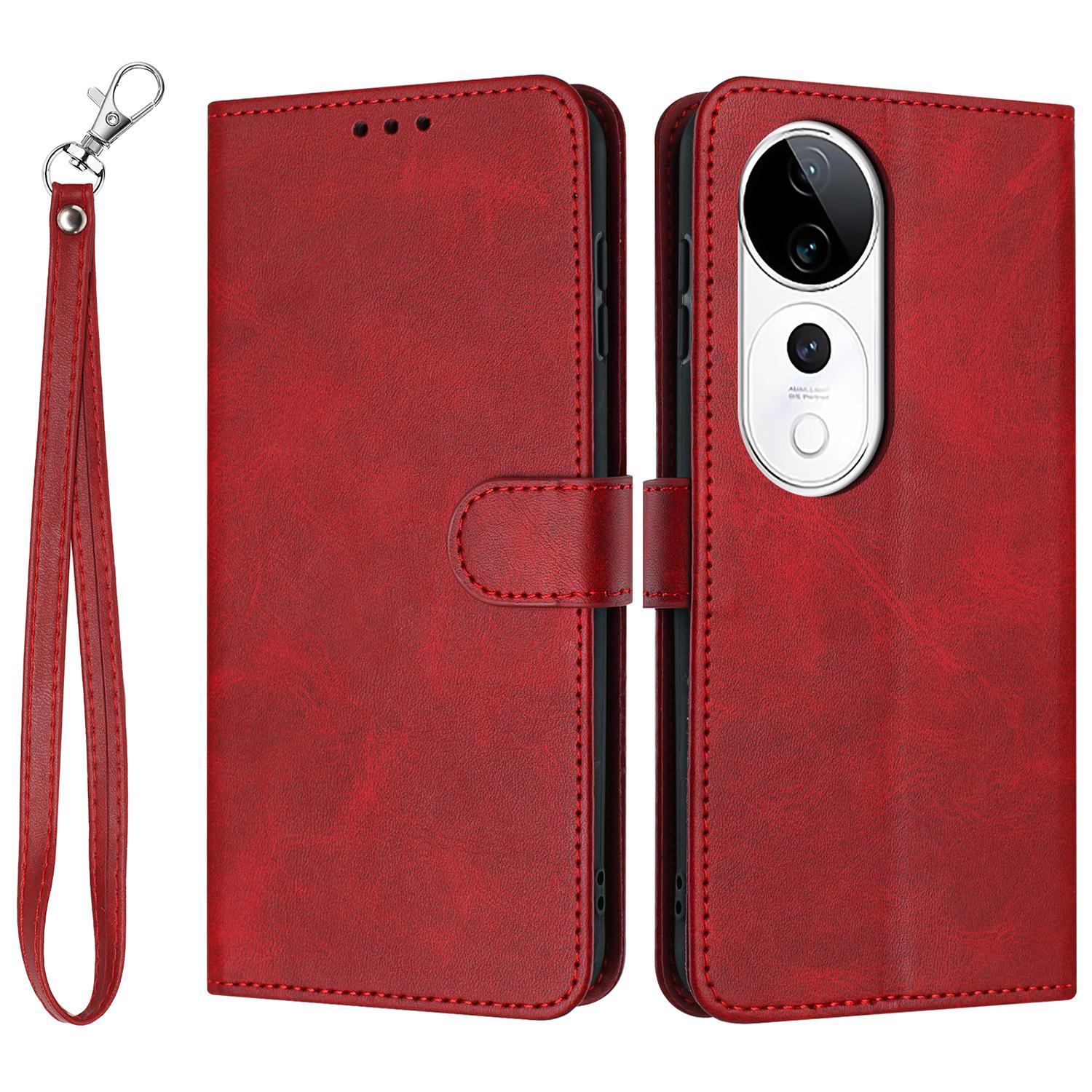 

PU Leather Case For vivo V40 5G/V40 Pro 5G/T3 Ultra 5G/S19 Pro 5G Flip Stand Wallet Phone Cover Calf Texture A