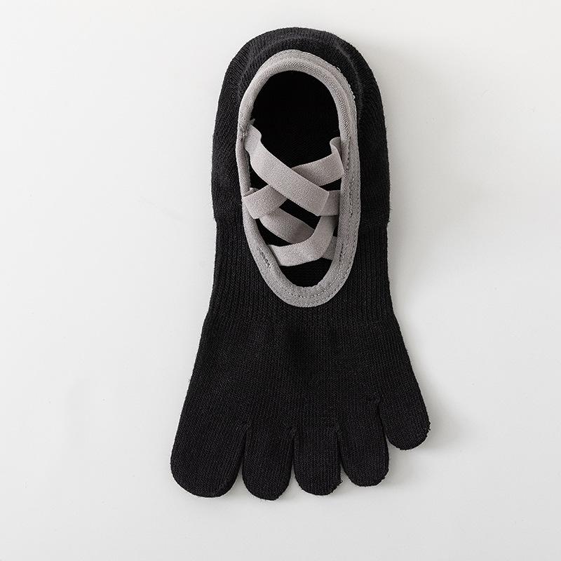 

Женские носки для йоги с пятью пальцами, летние профессиональные фитнес-спорт, аэробика, нескользящие носки с раздельными пальцами, пилатес для женщин, танцевальные носки 1 pair