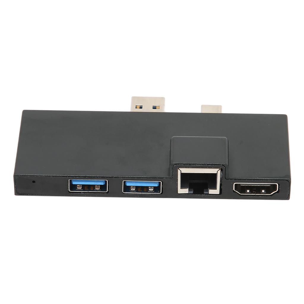 6 In 1 Docking Station For Surface 4K Resolution 5Gbps Speed Hot Swap Storage Card Reader Aluminum