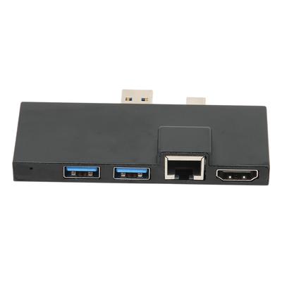 Stacja Dokująca 6 w 1 Dla Surface Rozdzielczość 4K Prędkość 5 Gb/s Hot Swap Czytnik Kart Pamięci Aluminiowa