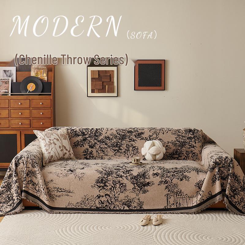 

Роскошный Ретро Чехол на Диван из Шенилла - Всесезонный, Защита от Царапин, Французский Дизайн 180*180cm Large Single-Seater