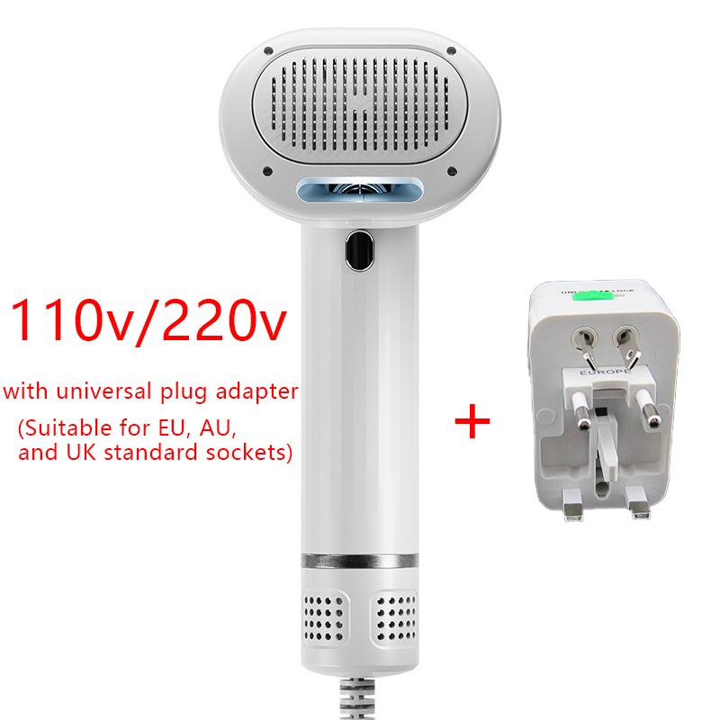 2-in-1 Geräuscharmer Haartrockner für Haustiere Hunde Katzen 4 Gänge mit Pflegebürste & LED-Anzeige Intelligente Temperaturregelung Haustierbedarf