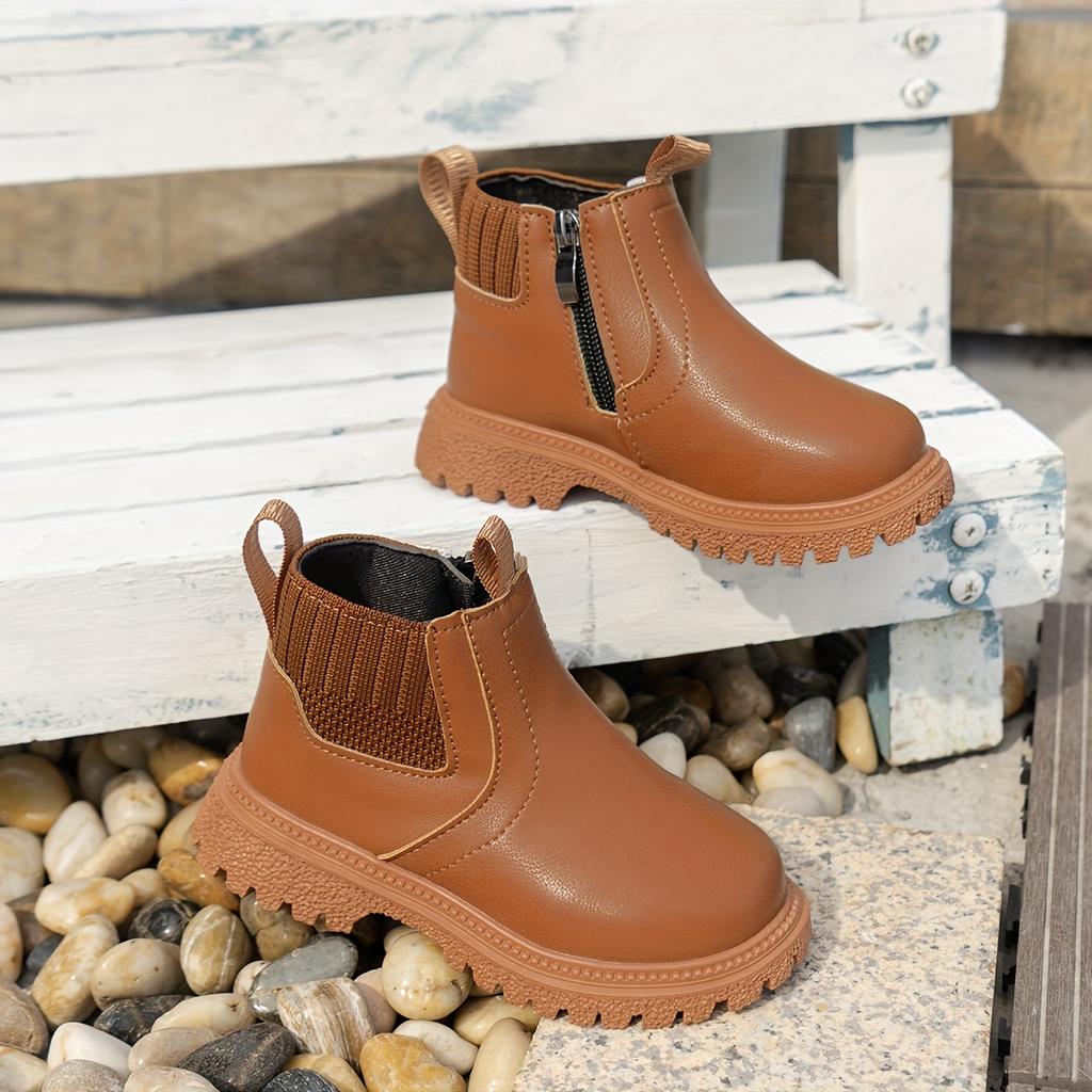 [Non-slip Boots] Boots with Side Zipper | Non-slip, Wear-resistant | for Girls | Autumn and Winter