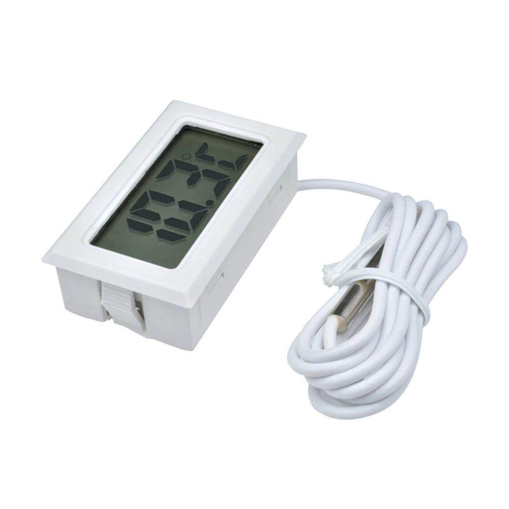 Car Digital Thermometer Mini LCD Temperature Indoor Outdoor Aquarium Temperature Tester Monitor Embedded Temperature Sensor