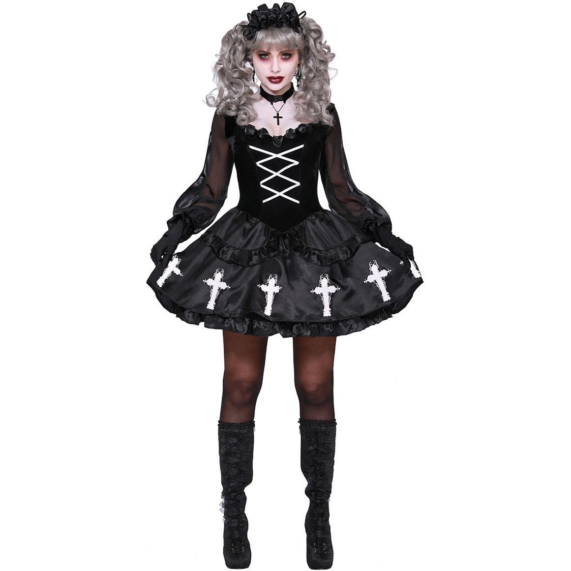 

New European and American vampire ghost nun costume cospay large size ghost new nuisance Halloween costume XXL чорний