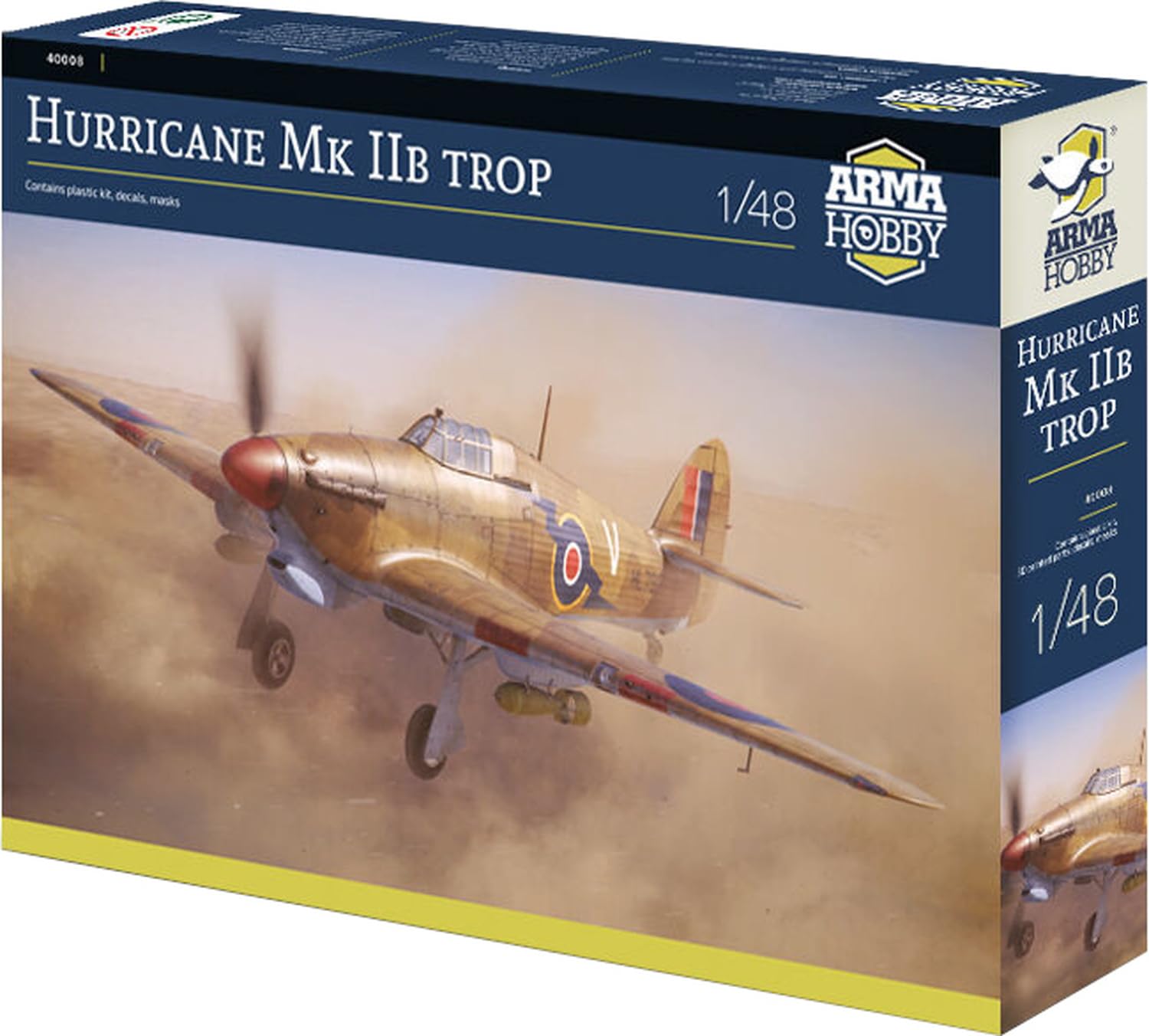 

Arma Hobby Hawker Hurricane Trop Пластиковая модель ADL40008 1/48 Mk.2b