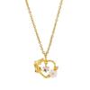 Mori Style Moonstone Butterfly Titanium Necklace - Women's Fashion Clavicle Chain