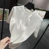 Sommer Azetat Satin Herren T-Shirt Leicht Glänzende T-Shirts für Männer Hautfreundlich Premium Strand Bequemes Hemd
