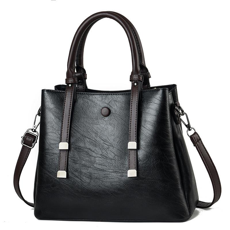 Women Elegant Handlebag Multiple Pockets Larger-Capacity Leather Single Shoulder Bags Work Commute Crossbody Bag With Handle
