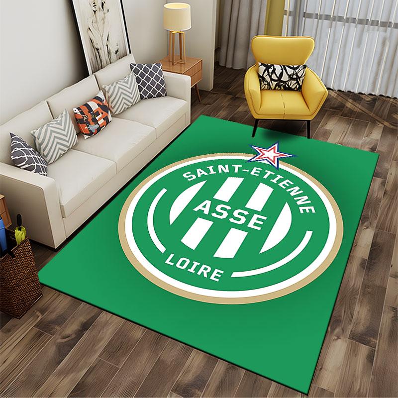 Saint-Etienne ASSE Logo Carpet suitable as a non-slip mat for the living room or bedroom sofa
