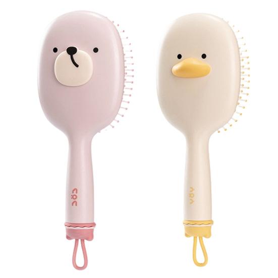 Yousheng Cartoon Animal Air Cushion Brush Scalp Massage Paddle Brush Anti-static Fluffy Hair Comb Women Home Salon Hair Detangling