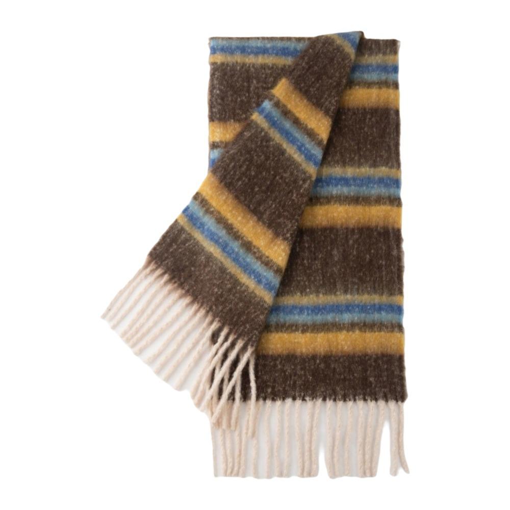 Mohair Winter Cashmere Scarves Plush Long Shawl Classic Stripe Wool Scarf Autumn Winter