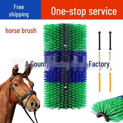 Multifunktionale Tierkörperreinigungs- & Massagebürste für Pferde, Schafe, Kühe - Borstenbürste für den Einsatz auf Milchviehbetrieben