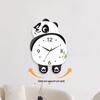 Modern Panda Pendulum Wall Clock: Silent, Creative Design for Living Room, Bedroom, or Restaurant
