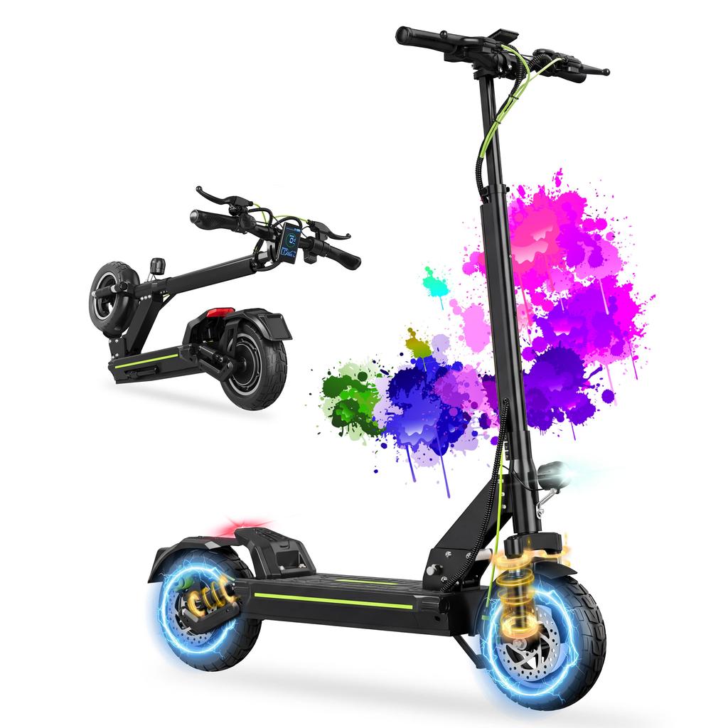 Adult Electric Scooter, 45-50 Km Range, 800W Max Motor, Foldable, Powerful, Dual Suspension, All-Terrain, Ultra-Lightweight, with TODIMART D5 App