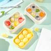 6 Balls Round Ice Cube Tray Stackable Easy Release Flexible Ice Maker Mold for Whiskey Cocktail Coffee Beverages Summer Picnic