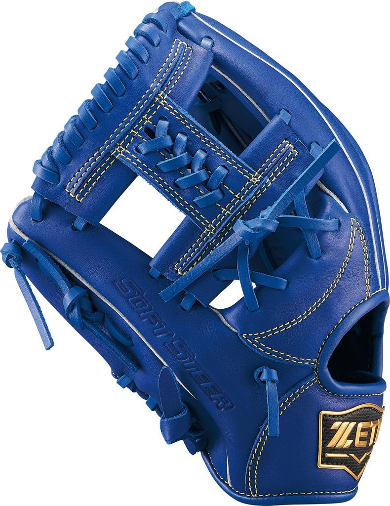 ZETT Youth Baseball Soft Royal Blue BJGB74530F Glove, Steer, All-Around, Left-Handed Throw, (2500), Size M,