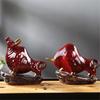 Ceramic Color-Changing Bull Tea Pet – Animal Ornament for Car, Office & Home Decor