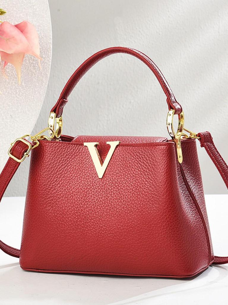 Elegant 2025 Women's Korean Style One-Shoulder Crossbody Bucket Handbag