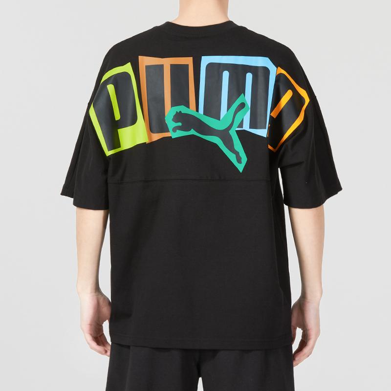 Puma Classics Street Sport Shortsleeve Tee With Brand Logo Print Men Tops Black 539958-01