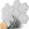 12-Piece Hexagonal Polyester Fiber Sound-Absorbing Panels - Cork Board Alternative